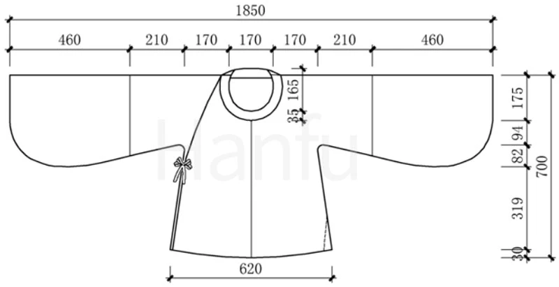 Hanfu Making(5) - Pan Collar Aoqun Cutting & Sewing Patterns