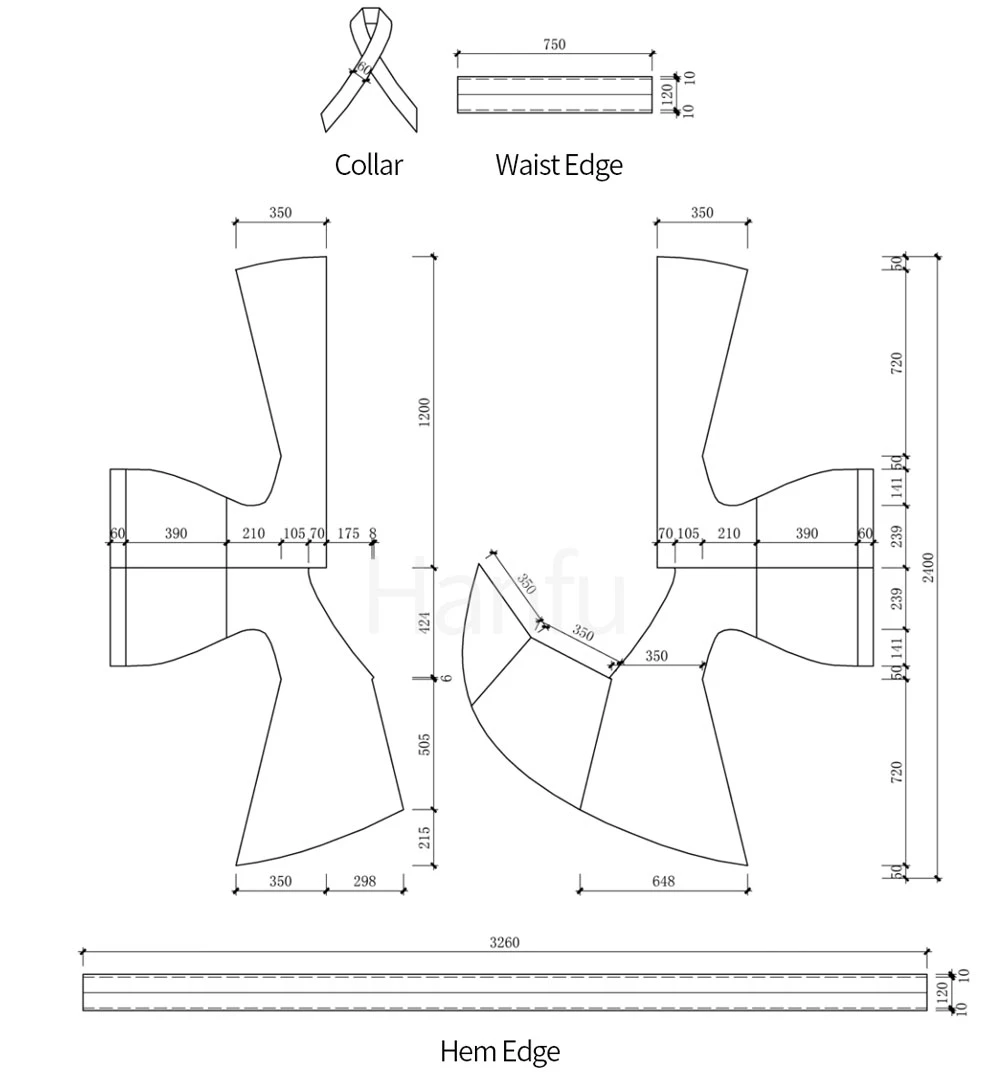Hanfu Making(6) - Quju Cutting & Sewing Patterns