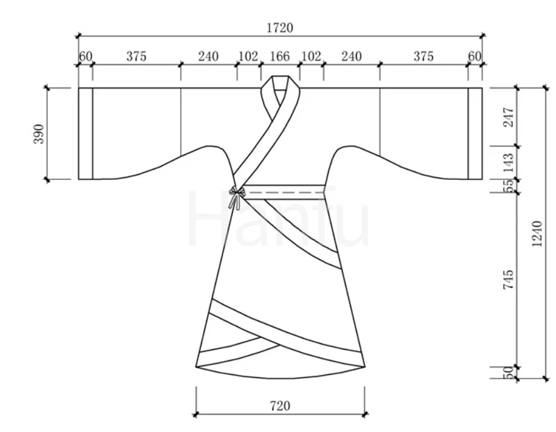Hanfu Making(6) - Quju Cutting & Sewing Patterns