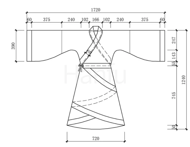 Hanfu Making(6) - Quju Cutting & Sewing Patterns