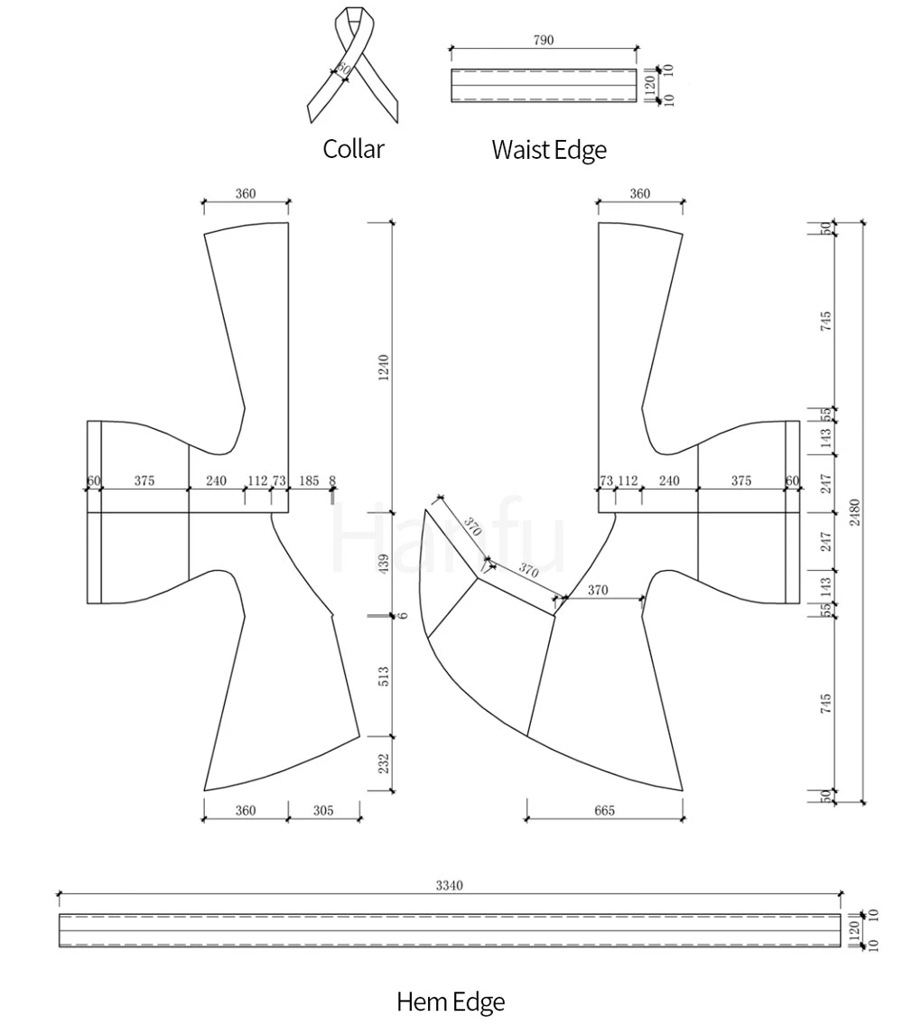 Hanfu Making(6) - Quju Cutting & Sewing Patterns