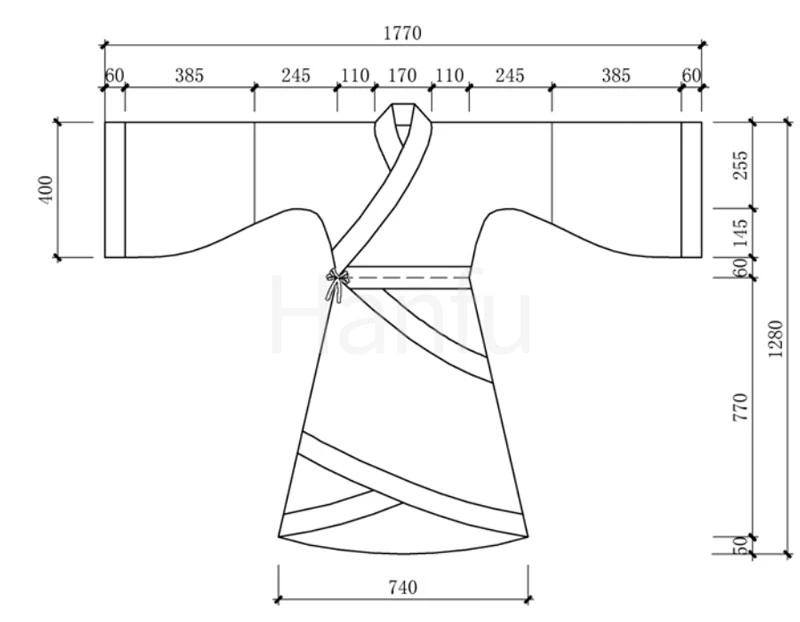 Hanfu Making(6) - Quju Cutting & Sewing Patterns