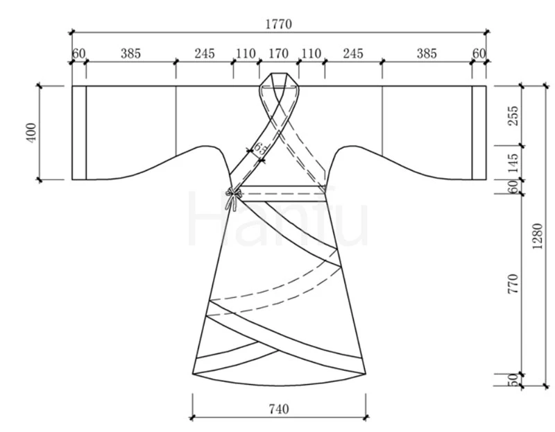 Hanfu Making(6) - Quju Cutting & Sewing Patterns
