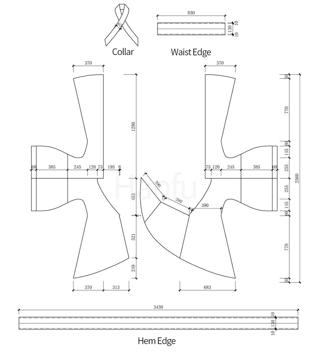 Hanfu Making(6) - Quju Cutting & Sewing Patterns