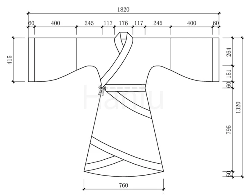 Hanfu Making(6) - Quju Cutting & Sewing Patterns