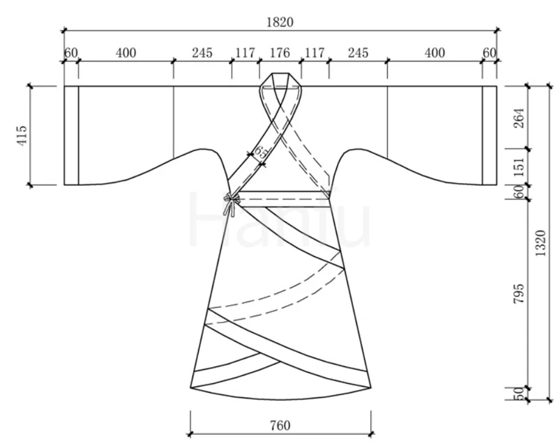 Hanfu Making(6) - Quju Cutting & Sewing Patterns