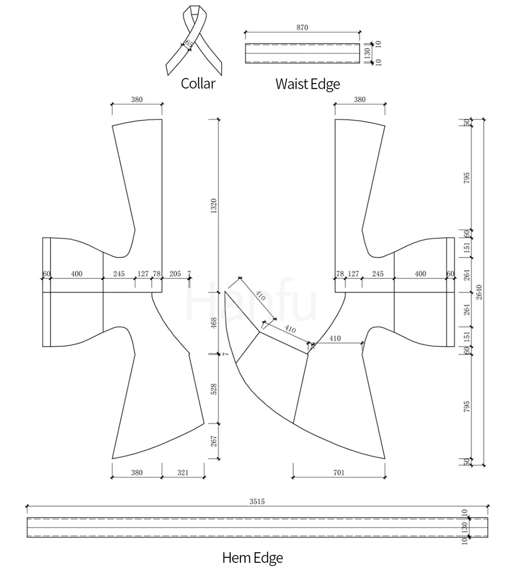 Hanfu Making(6) - Quju Cutting & Sewing Patterns