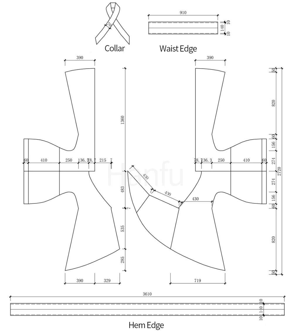 Hanfu Making(6) - Quju Cutting & Sewing Patterns