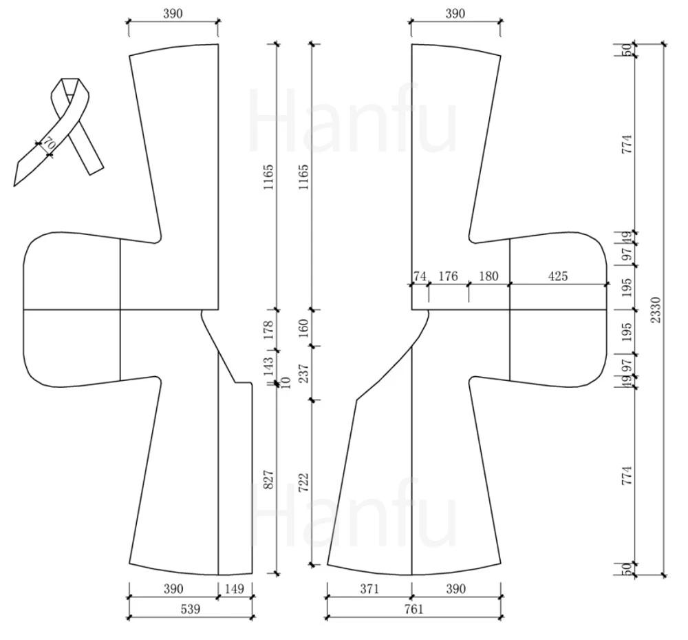 Hanfu Making(9) - Zhiduo Zhishen Daopao Cutting & Sewing Patterns 9