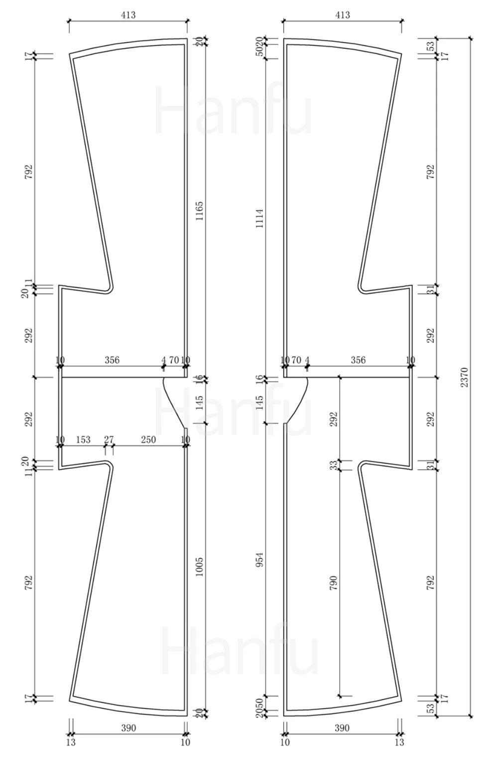 Hanfu Making(9) - Zhiduo Zhishen Daopao Cutting & Sewing Patterns 10