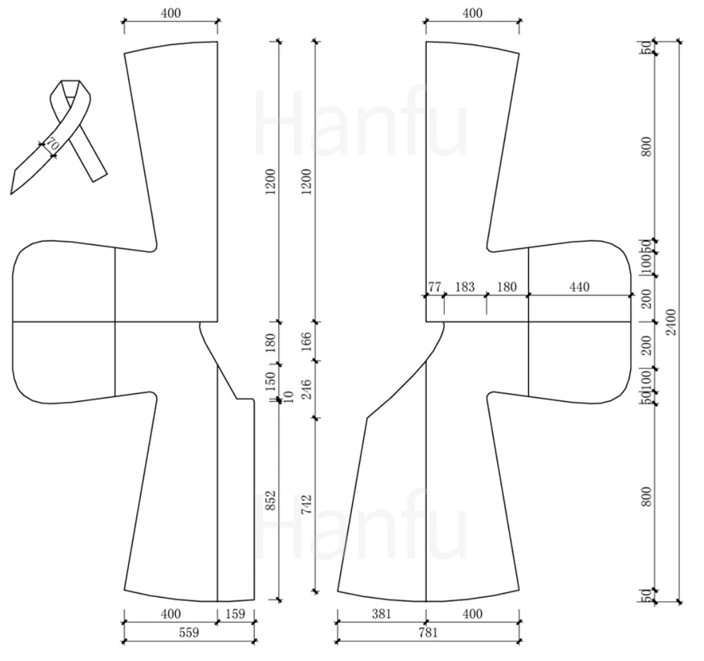 Hanfu Making(9) - Zhiduo Zhishen Daopao Cutting & Sewing Patterns 16