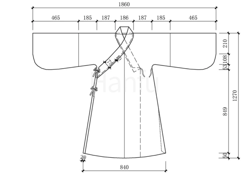 Hanfu Making(9) - Zhiduo Zhishen Daopao Cutting & Sewing Patterns 29