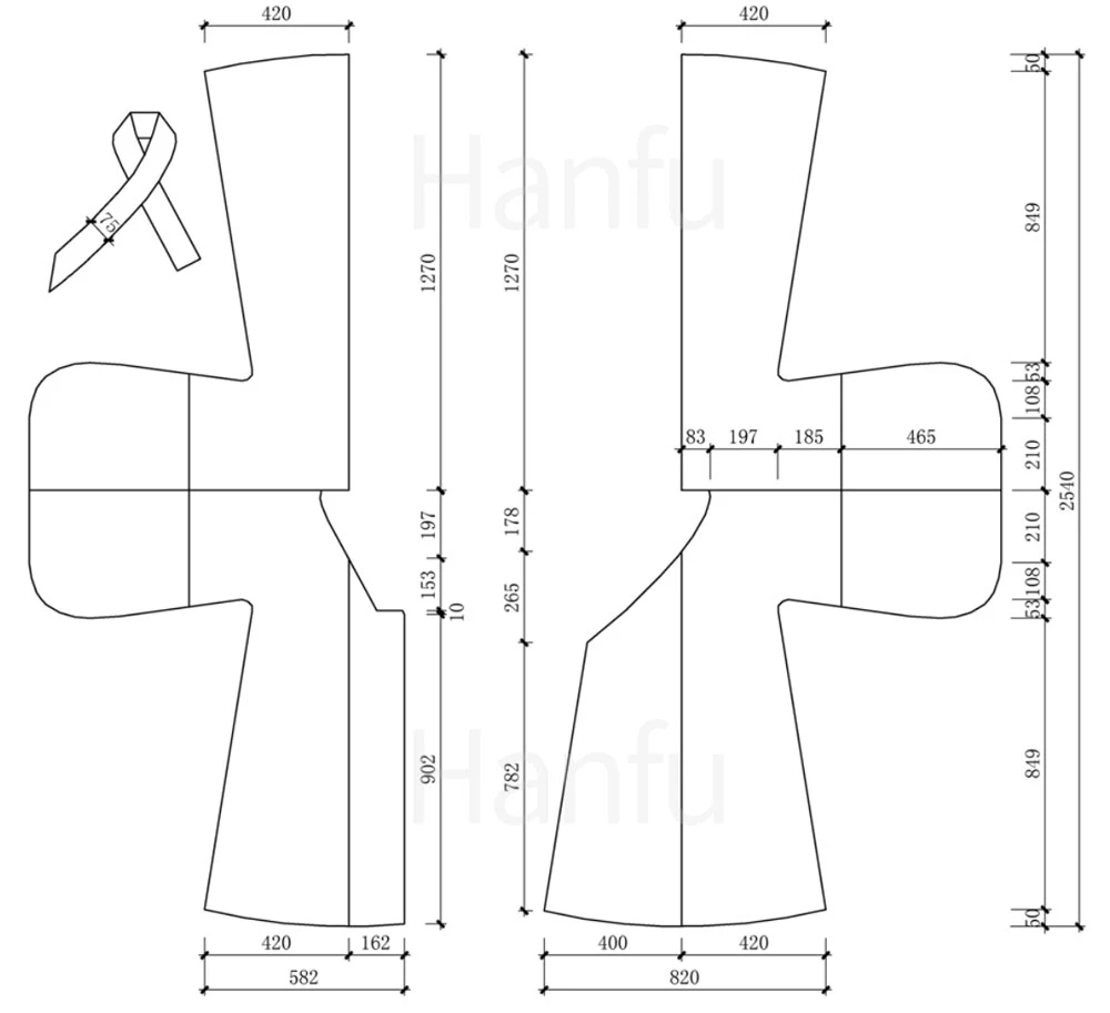 Hanfu Making(9) - Zhiduo Zhishen Daopao Cutting & Sewing Patterns 23