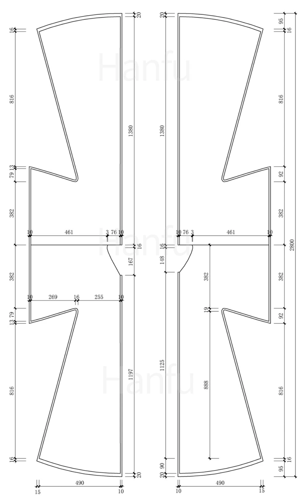 Hanfu Making(9) - Zhiduo Zhishen Daopao Cutting & Sewing Patterns 45