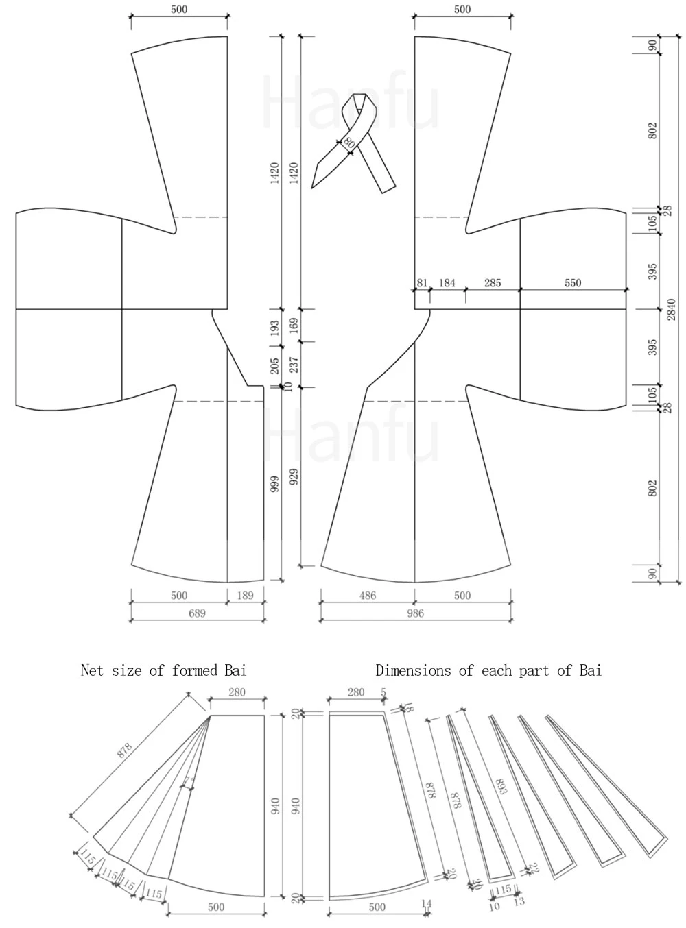 Hanfu Making(9) - Zhiduo Zhishen Daopao Cutting & Sewing Patterns 49