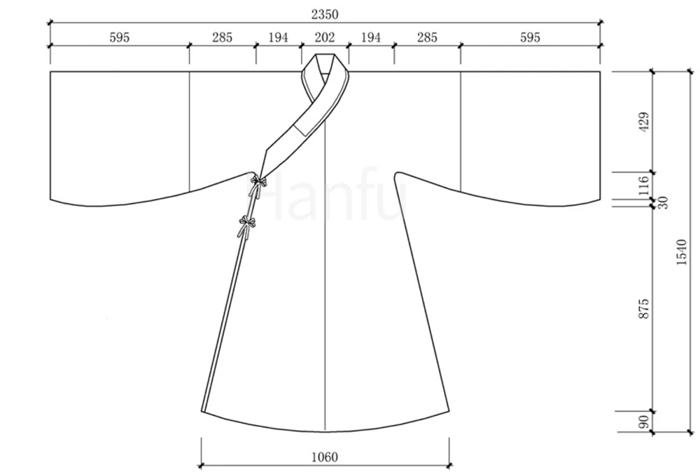 Hanfu Making(9) - Zhiduo Zhishen Daopao Cutting & Sewing Patterns 62