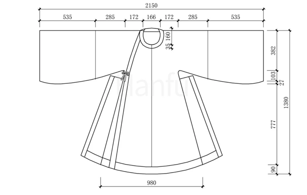 Hanfu Making(10) - Panling Pao and Lanshan Cutting & Sewing Patterns 33