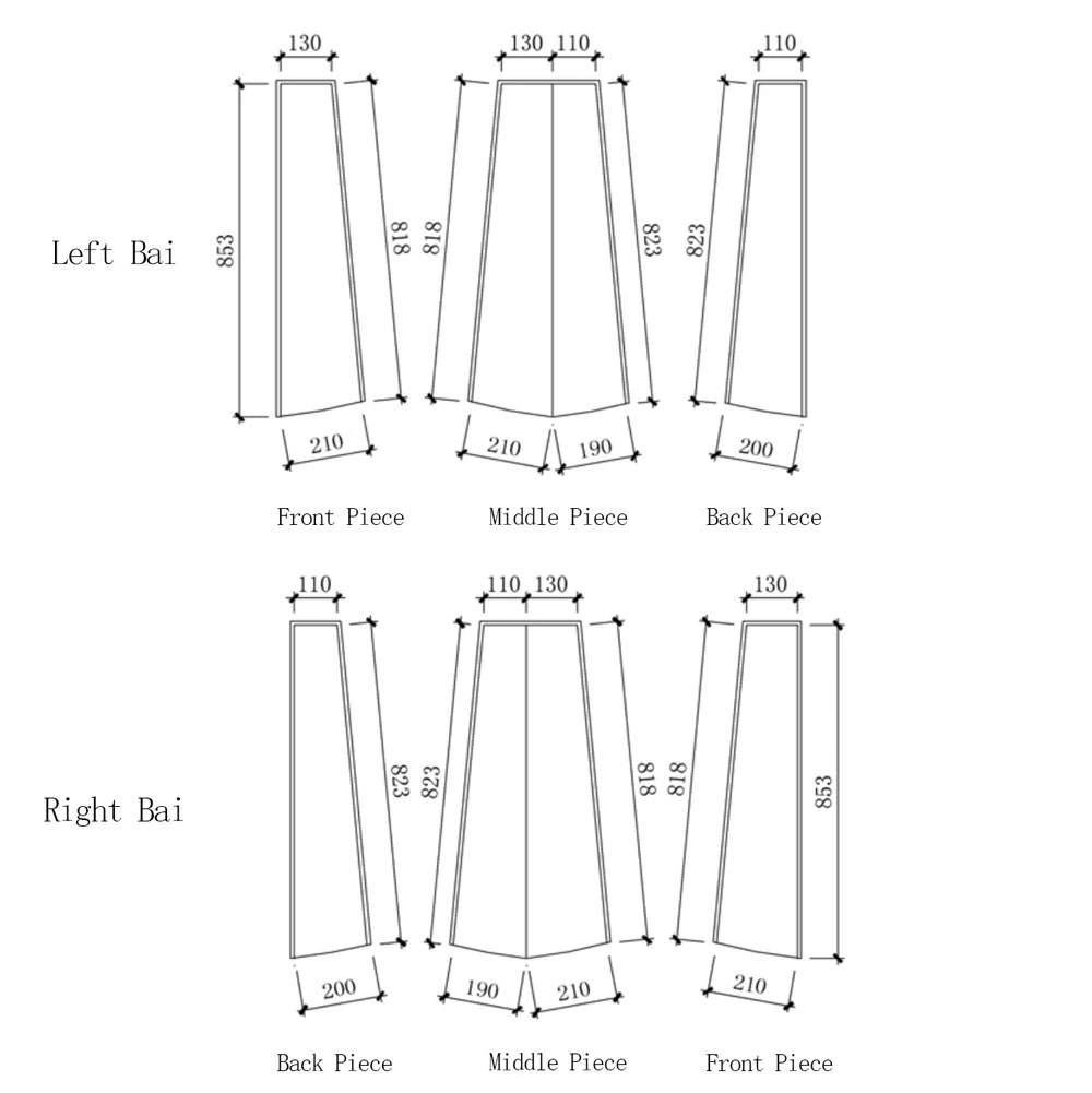 Hanfu Making(10) - Panling Pao and Lanshan Cutting & Sewing Patterns 36