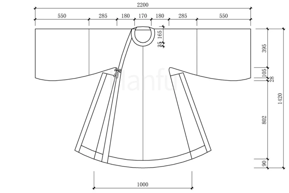 Hanfu Making(10) - Panling Pao and Lanshan Cutting & Sewing Patterns 39