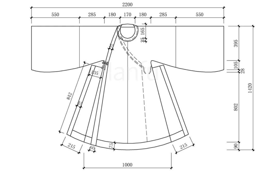 Hanfu Making(10) - Panling Pao and Lanshan Cutting & Sewing Patterns 40