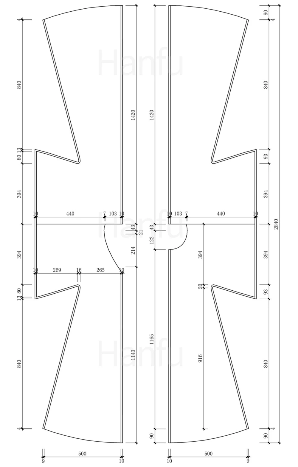 Hanfu Making(10) - Panling Pao and Lanshan Cutting & Sewing Patterns 43