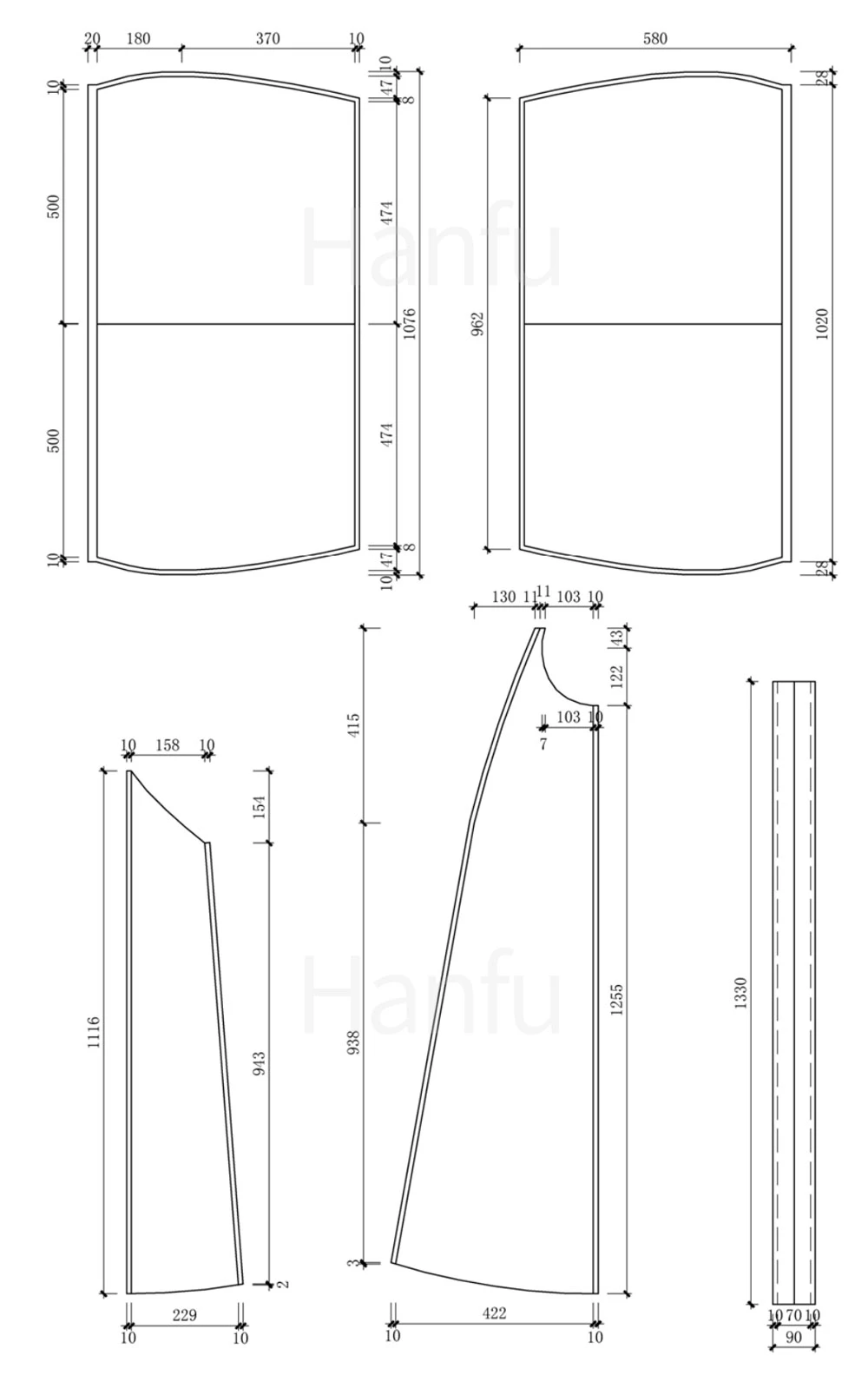 Hanfu Making(10) - Panling Pao and Lanshan Cutting & Sewing Patterns 44