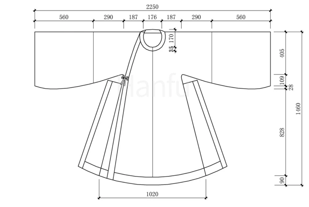 Hanfu Making(10) - Panling Pao and Lanshan Cutting & Sewing Patterns 45