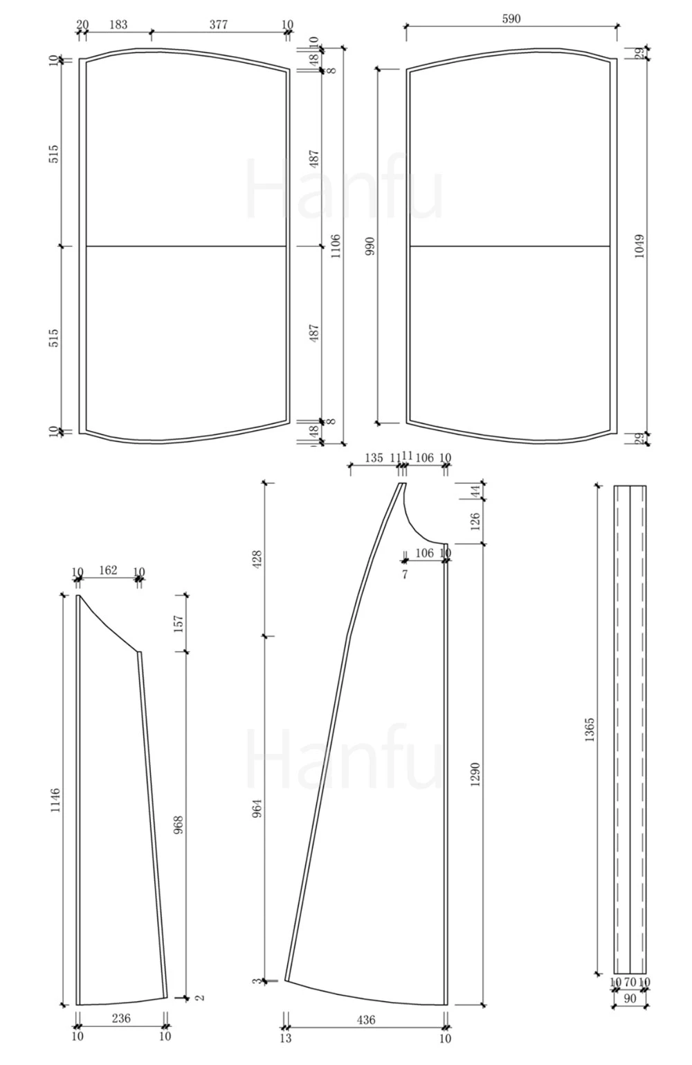 Hanfu Making(10) - Panling Pao and Lanshan Cutting & Sewing Patterns 50