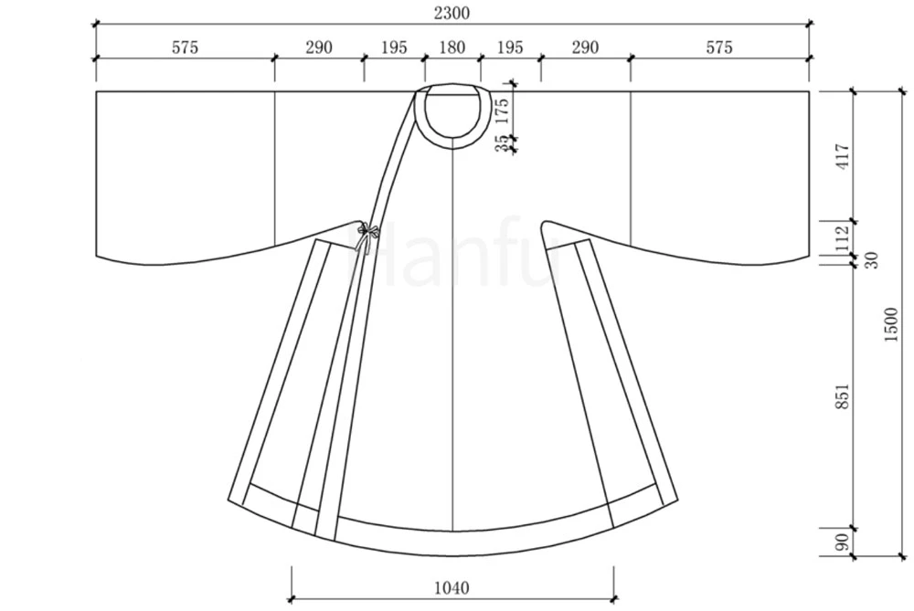 Hanfu Making(10) - Panling Pao and Lanshan Cutting & Sewing Patterns 51
