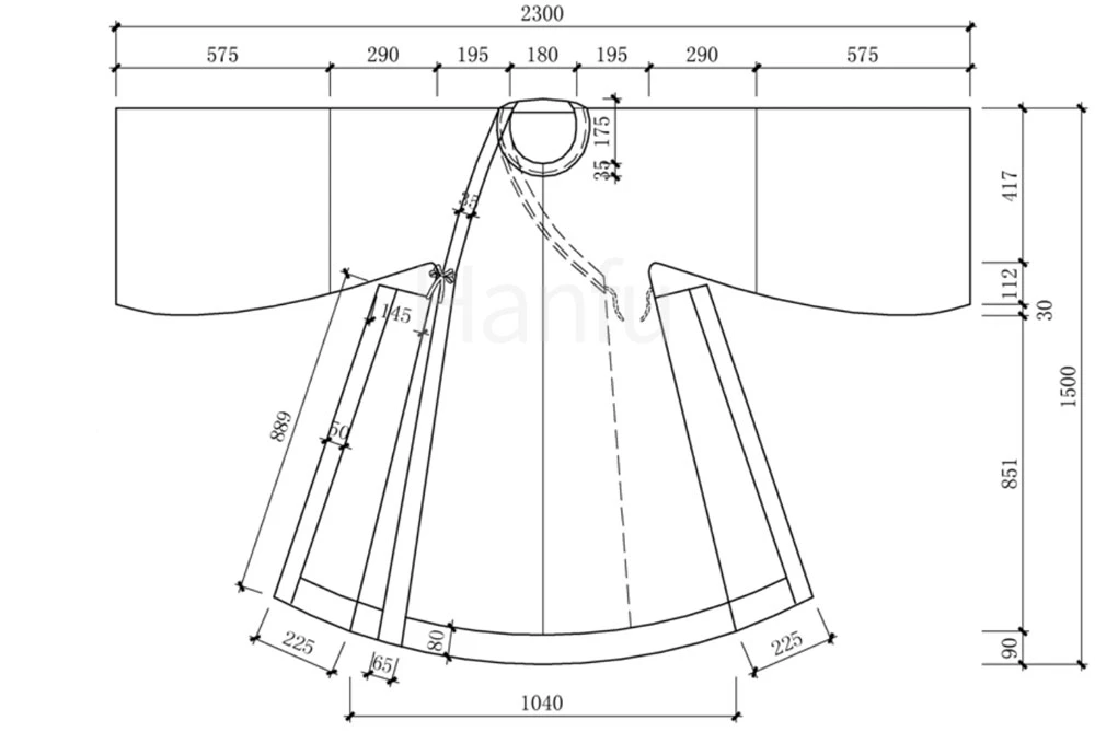 Hanfu Making(10) - Panling Pao and Lanshan Cutting & Sewing Patterns 52