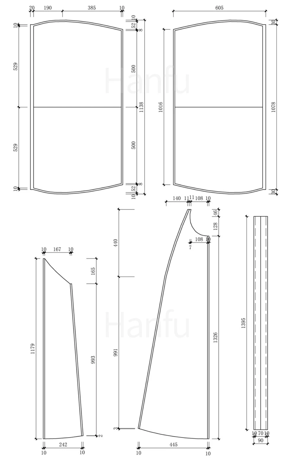 Hanfu Making(10) - Panling Pao and Lanshan Cutting & Sewing Patterns 56