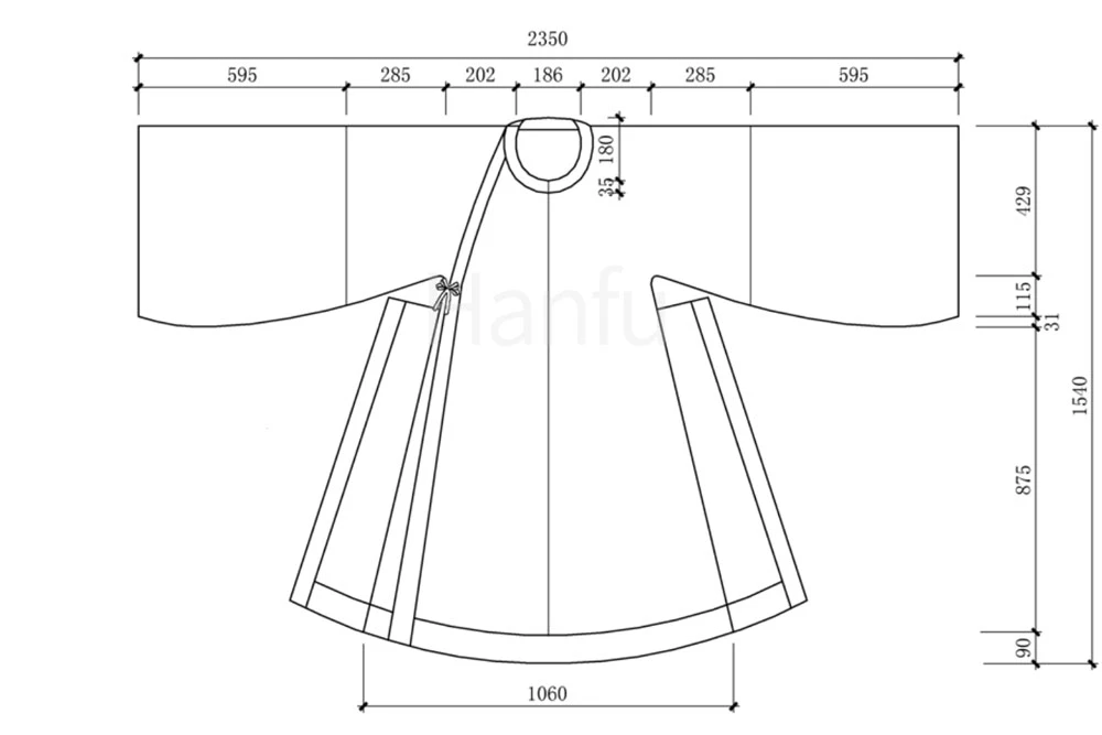 Hanfu Making(10) - Panling Pao and Lanshan Cutting & Sewing Patterns 57