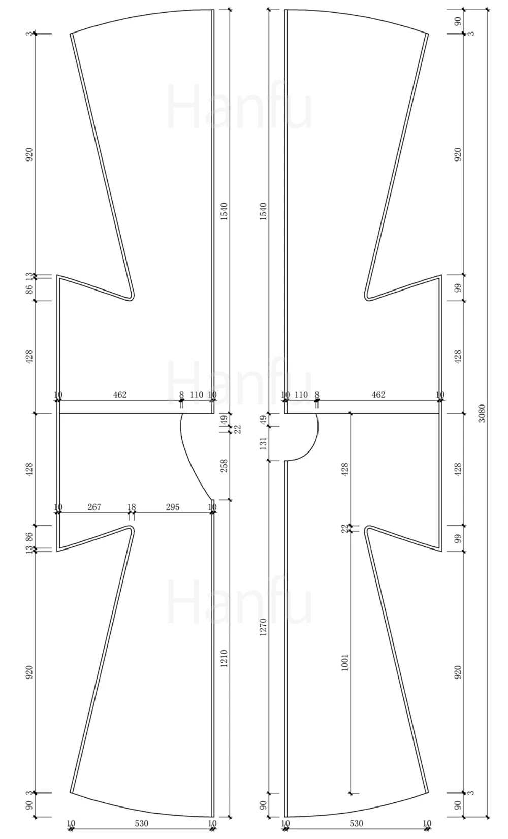 Hanfu Making(10) - Panling Pao and Lanshan Cutting & Sewing Patterns 61