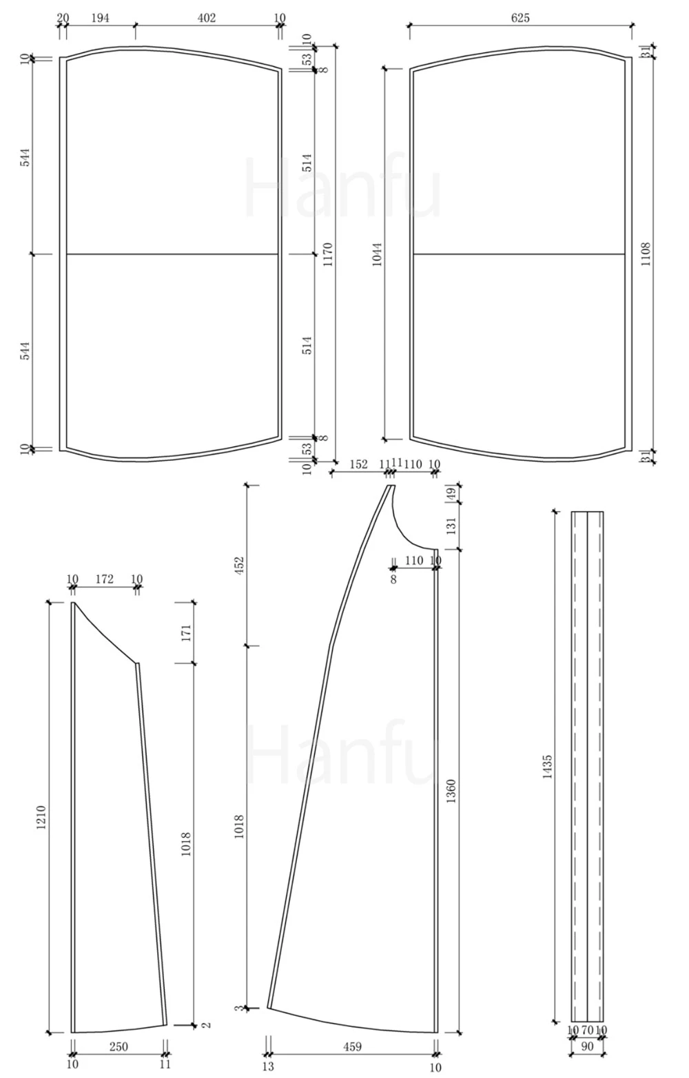 Hanfu Making(10) - Panling Pao and Lanshan Cutting & Sewing Patterns 62