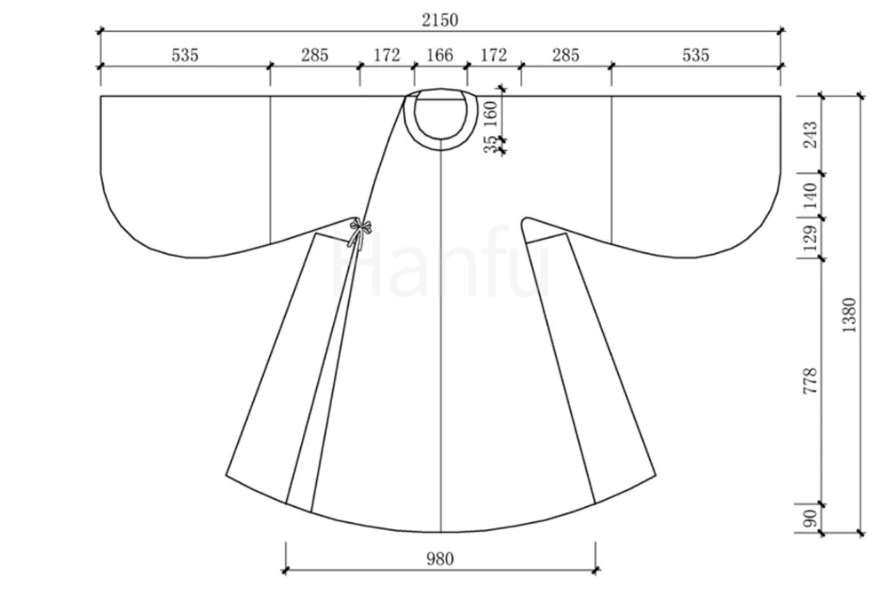 Hanfu Making(10) - Panling Pao and Lanshan Cutting & Sewing Patterns 3