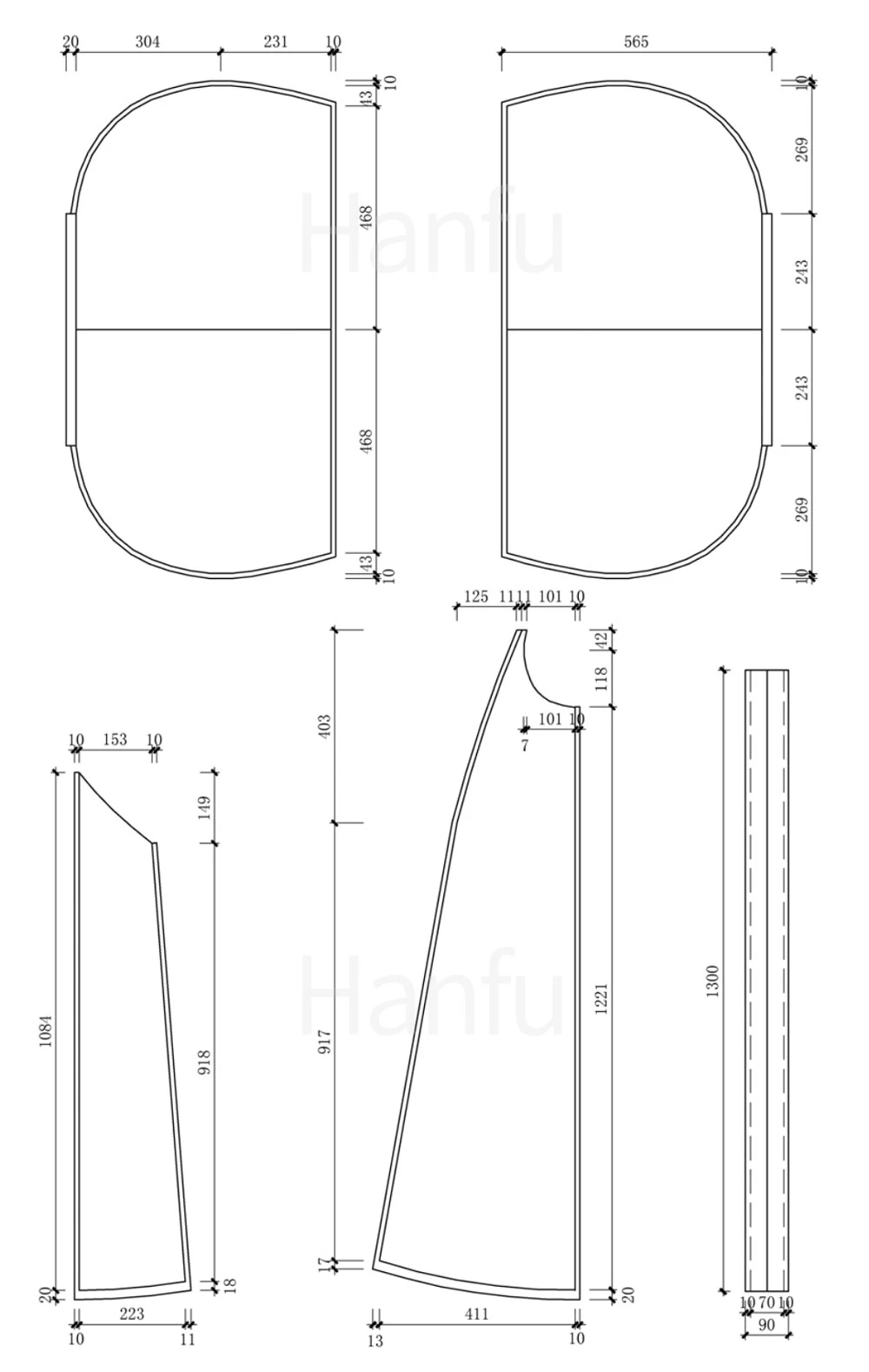 Hanfu Making(10) - Panling Pao and Lanshan Cutting & Sewing Patterns 8