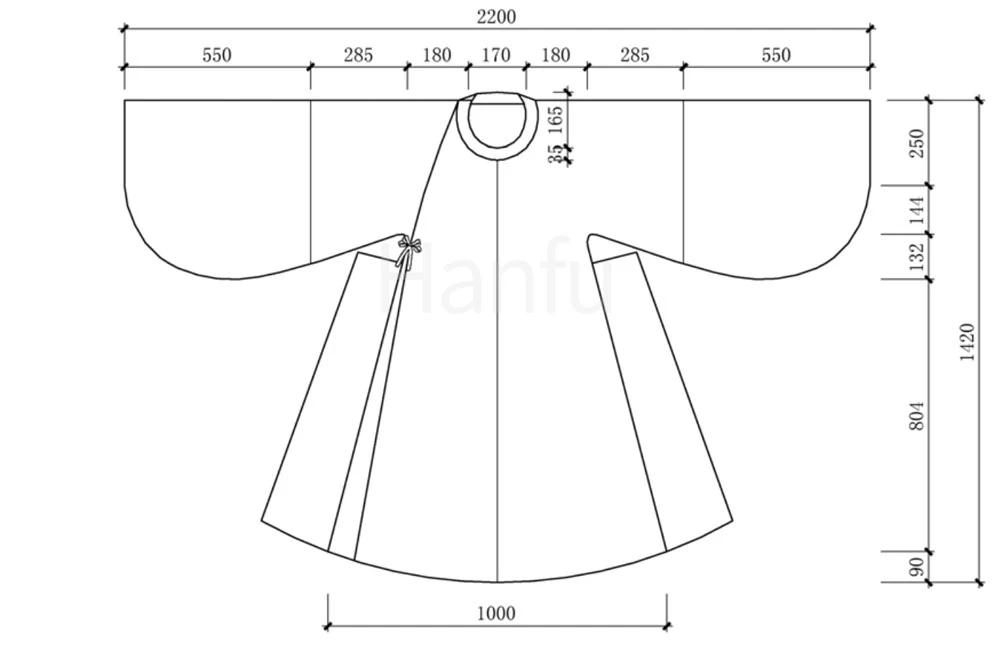 Hanfu Making(10) - Panling Pao and Lanshan Cutting & Sewing Patterns 9