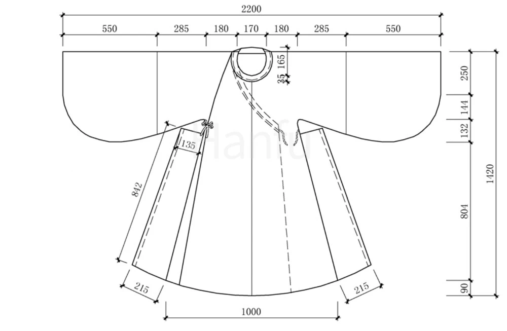 Hanfu Making(10) - Panling Pao and Lanshan Cutting & Sewing Patterns 10