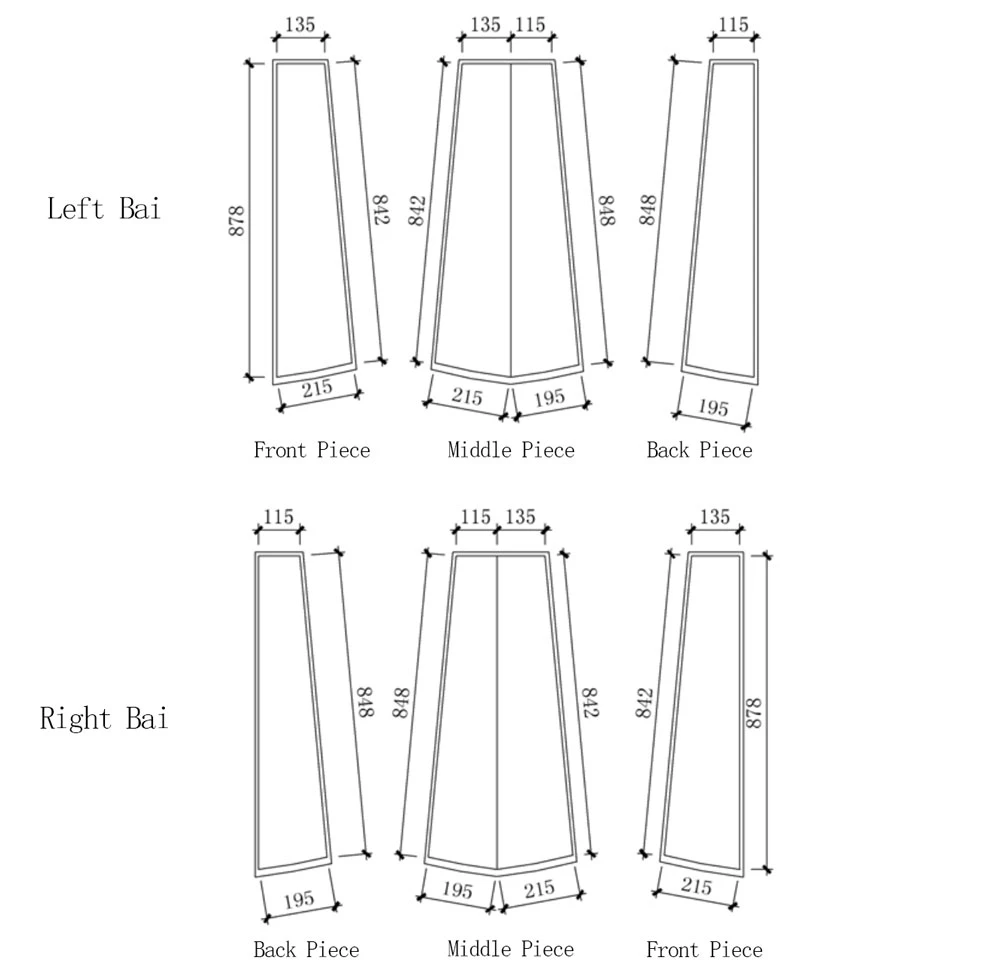 Hanfu Making(10) - Panling Pao and Lanshan Cutting & Sewing Patterns 12