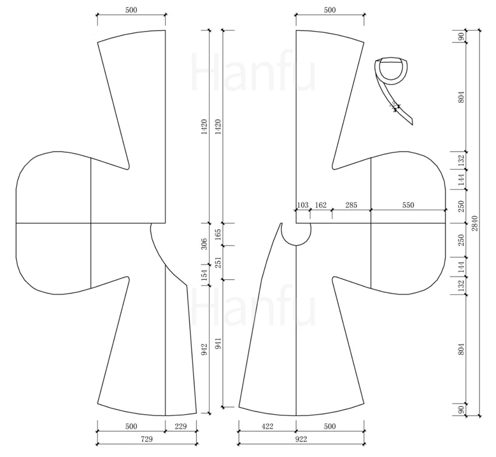 Hanfu Making(10) - Panling Pao and Lanshan Cutting & Sewing Patterns 11