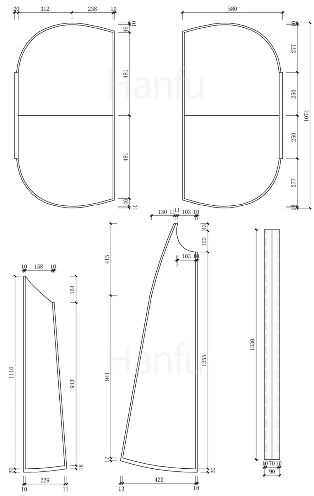 Hanfu Making(10) - Panling Pao and Lanshan Cutting & Sewing Patterns 14