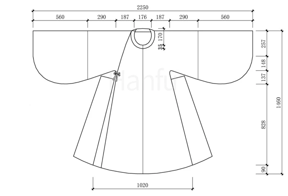 Hanfu Making(10) - Panling Pao and Lanshan Cutting & Sewing Patterns 15