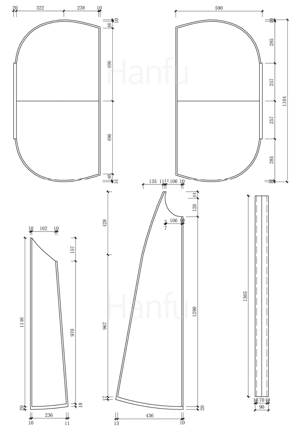 Hanfu Making(10) - Panling Pao and Lanshan Cutting & Sewing Patterns 20