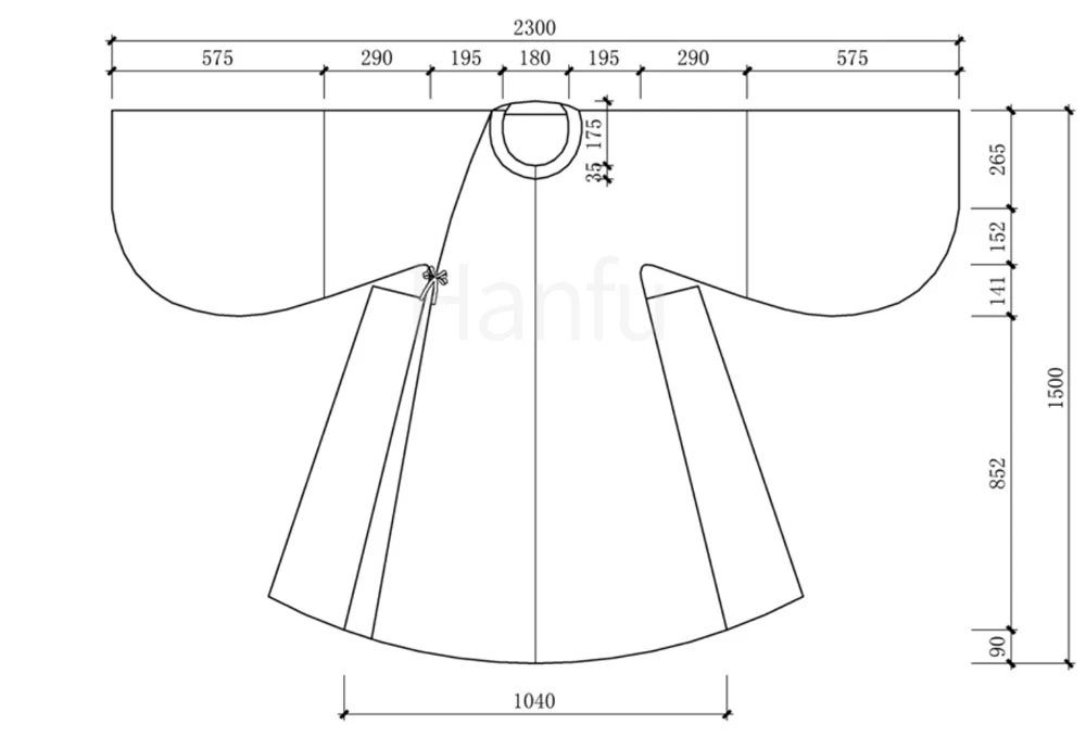 Hanfu Making(10) - Panling Pao and Lanshan Cutting & Sewing Patterns 21
