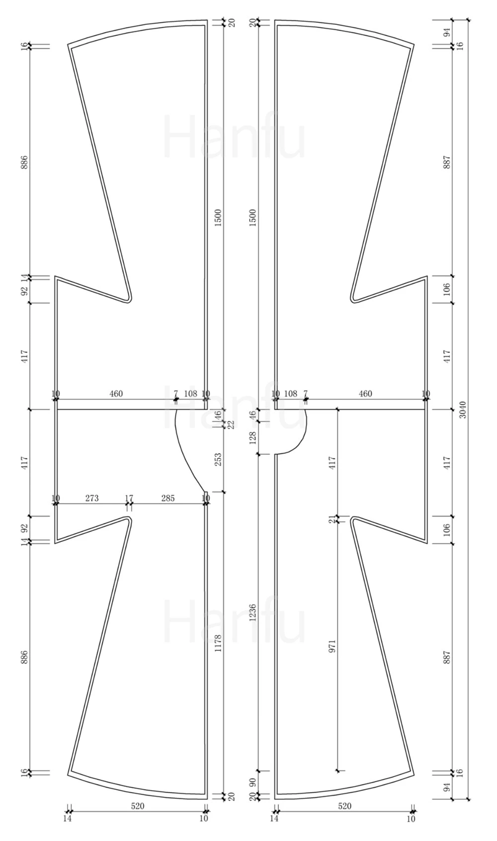 Hanfu Making(10) - Panling Pao and Lanshan Cutting & Sewing Patterns 25