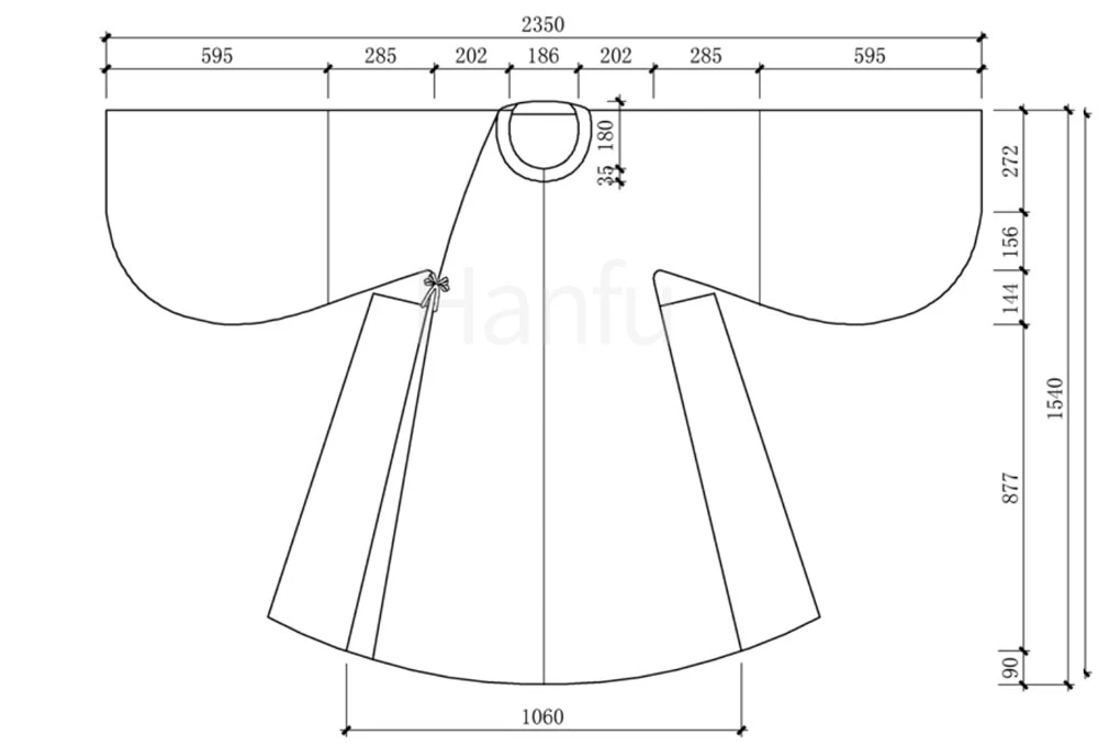Hanfu Making(10) - Panling Pao and Lanshan Cutting & Sewing Patterns 27