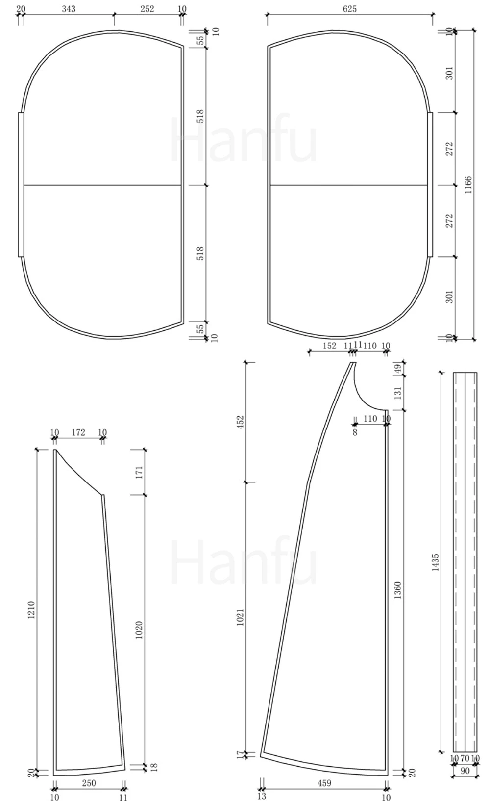Hanfu Making(10) - Panling Pao and Lanshan Cutting & Sewing Patterns 32