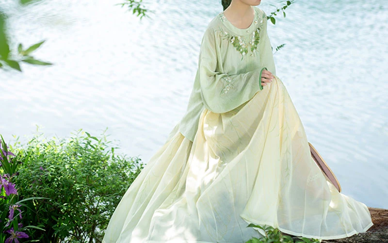10 Gorgeous Green Hanfu Set for Summer