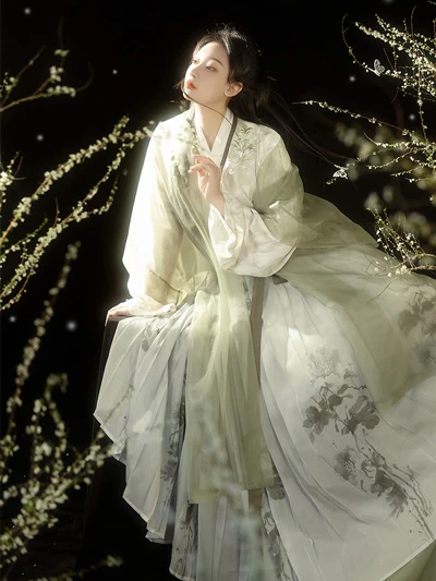 10 Gorgeous Green Hanfu Set for Summer 28