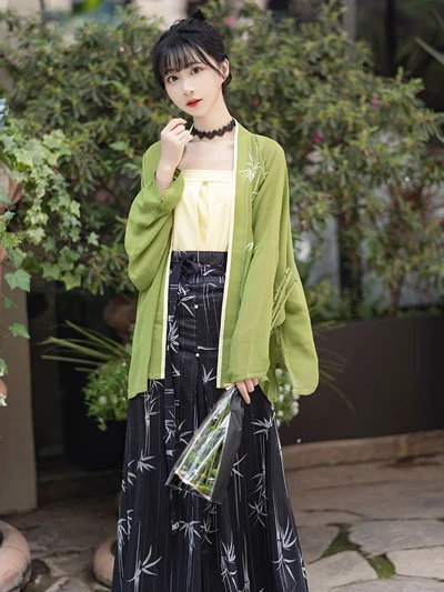 10 Gorgeous Green Hanfu Set for Summer 7